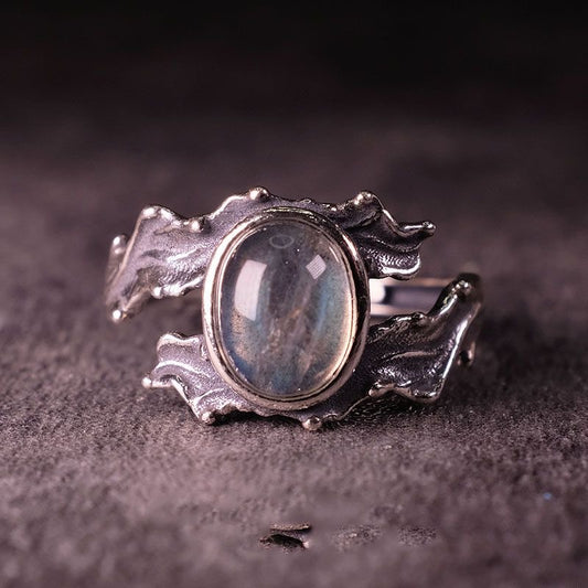 Eternal gray gemstone ring for those born in August