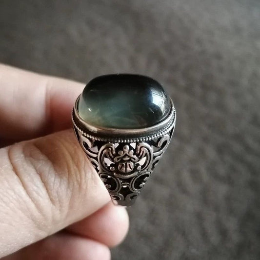 Eternal gray gemstone ring for those born in August